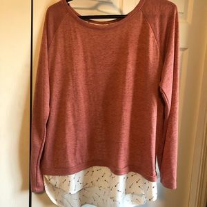 TWIK 2 in 1 fooler crew neck long sleeved shirt